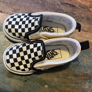 Vans checkered shoes baby/toddler size 5
